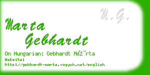 marta gebhardt business card
